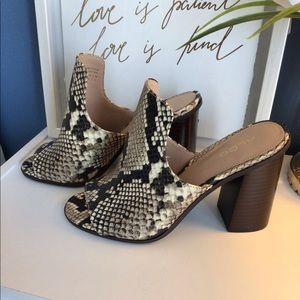 Aldo NWOT Animal Print Mules